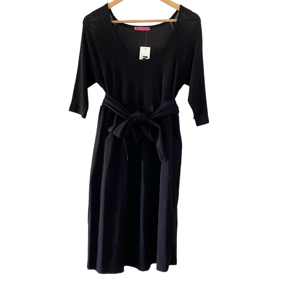Maternal America Nordstrom Maternity Dress Black Size Large 10/12 NEW